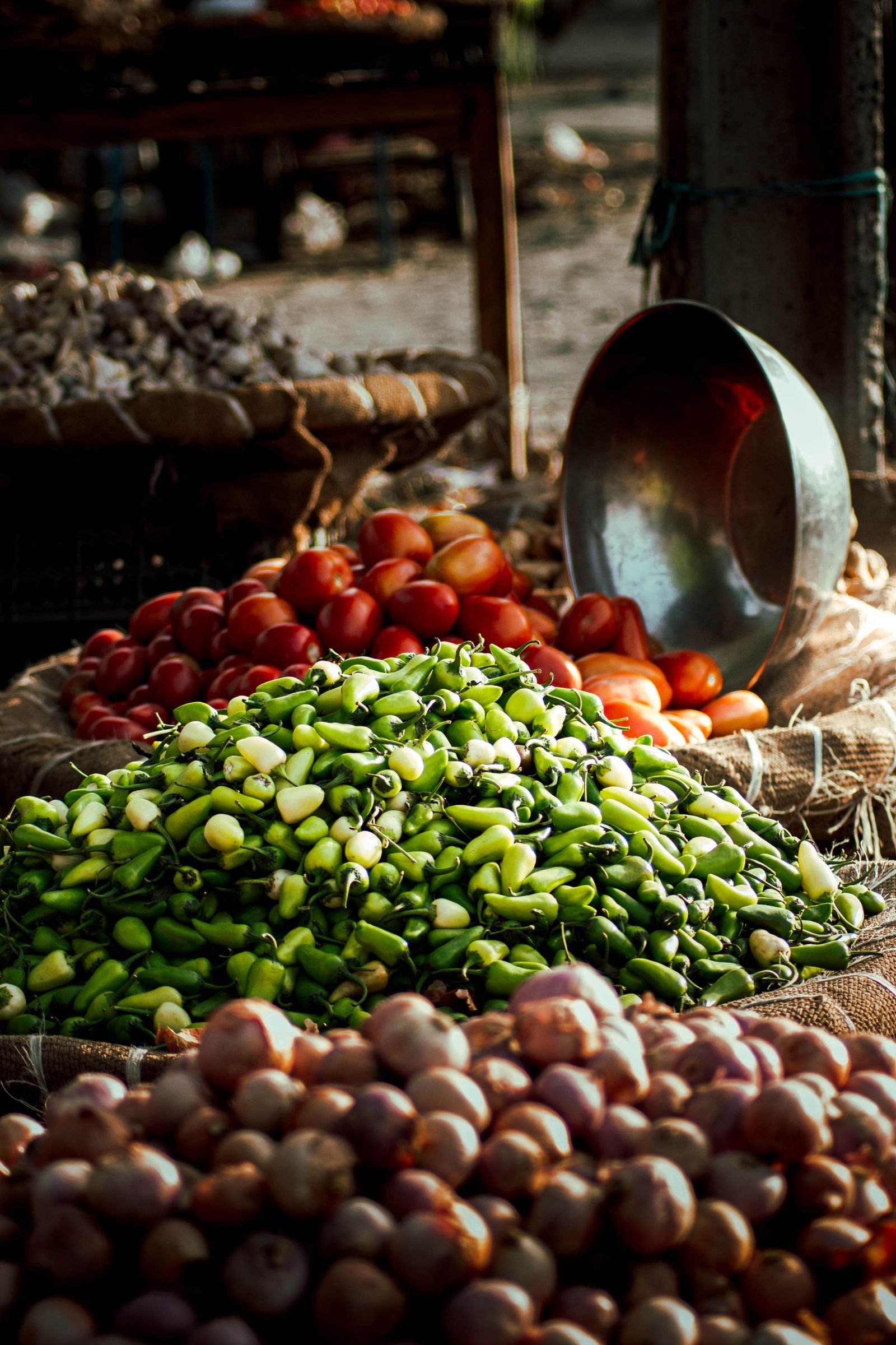 Seleção de hortifruti fresco